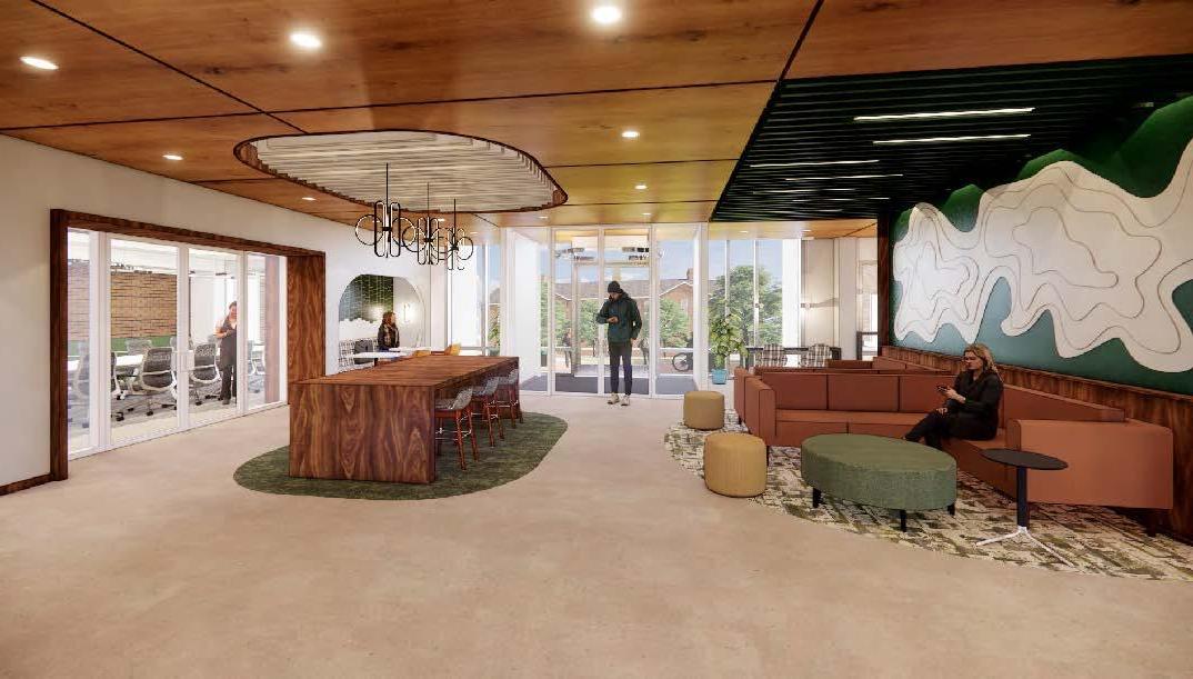 Interior lobby rendering for new South Green construction project