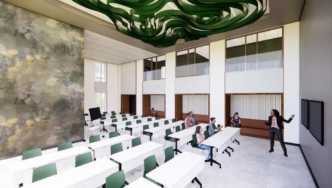 Multipurpose room rendering for new South Green construction project